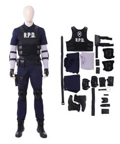Resident Evil 2 Cosplay Costume Leon S. Kennedy R.P.D. Suit Costumes
