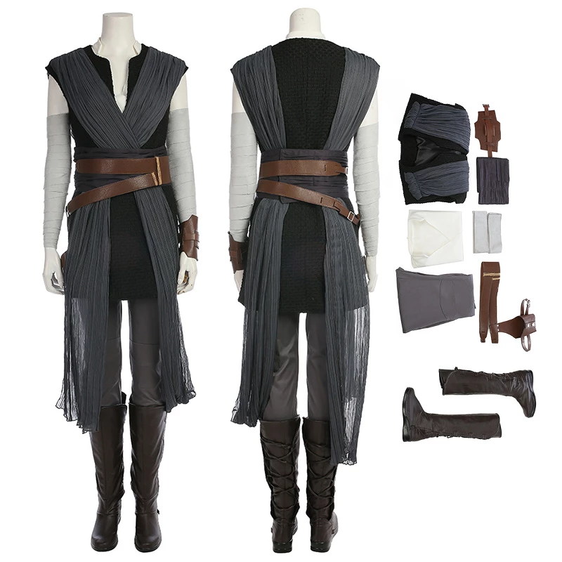 Star Wars 8 Rey Cosplay Costume Top Level 3 Star Wars 8 Rey Cosplay Costume Top Level