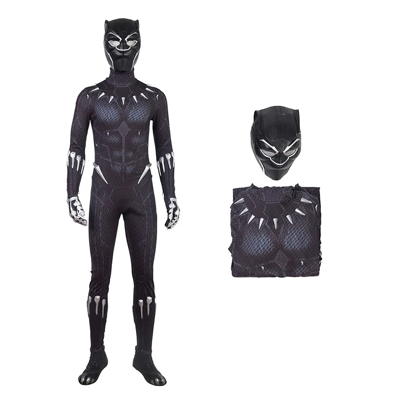 The Avengers Black Panther Costume Black Jumpsuit T'Challa Cosplay Costume 4 The Avengers Black Panther Costume Black Jumpsuit T'Challa Cosplay Costume - Image 2