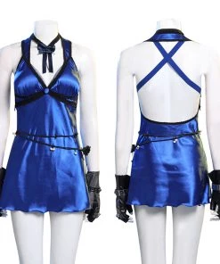 Tifa Lockhart Costumes Blue Final Fantasy VII Remake Cosplay Costume