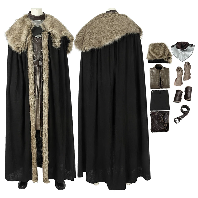 Jon Snow Costume Aegon Targaryen House Stark Cosplay Suit 3 Jon Snow Costume Aegon Targaryen House Stark Cosplay Suit