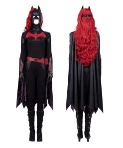 Kate Kane Halloween Suit Woman Black Costume