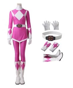 Mei Ptera Ranger Costume Pink Mighty Morphin' Power Rangers Cosplay Costumes