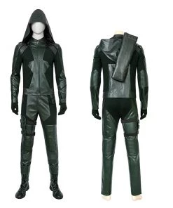 Oliver Queen Cosplay Costume S8 Green Suit