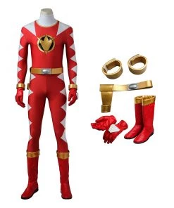 Power Rangers Dino Thunder Red Dino Ranger Conner McKnight Cosplay Costumes