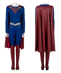 Super Woman Kara Danvers Blue Halloween Cosplay Costume