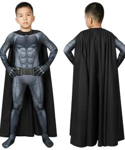 Kids Bruce Wayne Cosplay Costume Halloween Polyester Jumpsuit