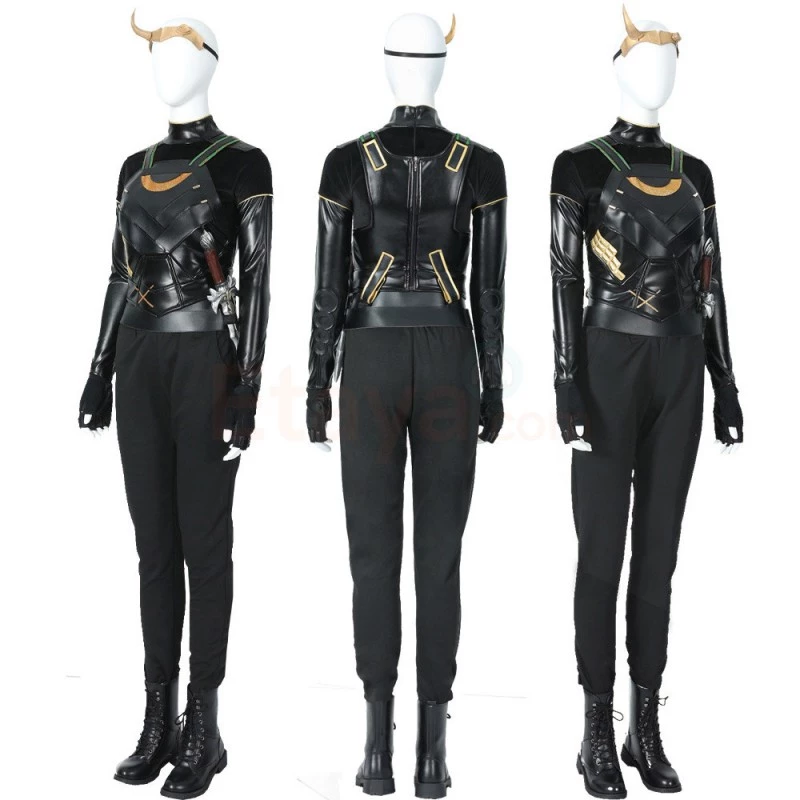 Lady Loki Costume 2021 Female Loki Sylvie Lushton Cosplay Suit Top Level 6 Lady Loki Costume 2021 Female Loki Sylvie Lushton Cosplay Suit Top Level - Image 4
