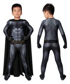 Kids Bruce Wayne Black Zentai Jumpsuit Polyester Cosplay Costume