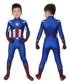 Kids Captain America Costume Avengers 1 Steve Rogers Cosplay Costume