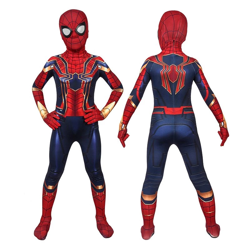 Kids Iron Spiderman Costume Avengers Endgame Spider-Man Peter Parker Cosplay Costumes 3 Kids Iron Spiderman Costume Avengers Endgame Spider-Man Peter Parker Cosplay Costumes