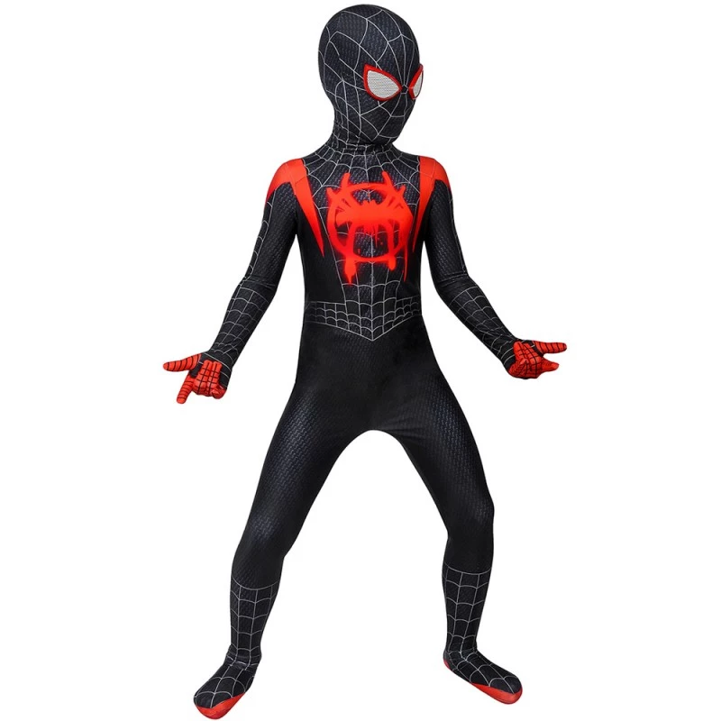 Kids Miles Morales Costume Spider-Man Into the Spider-Verse Cosplay Suit 4 Kids Miles Morales Costume Spider-Man Into the Spider-Verse Cosplay Suit - Image 2