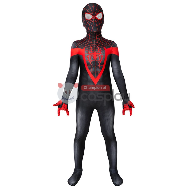 Kids Ultimate Spider Man Cosplay Costume Spiderman PS5 Miles Morales Jumpsuit 4 Kids Ultimate Spider Man Cosplay Costume Spiderman PS5 Miles Morales Jumpsuit - Image 2