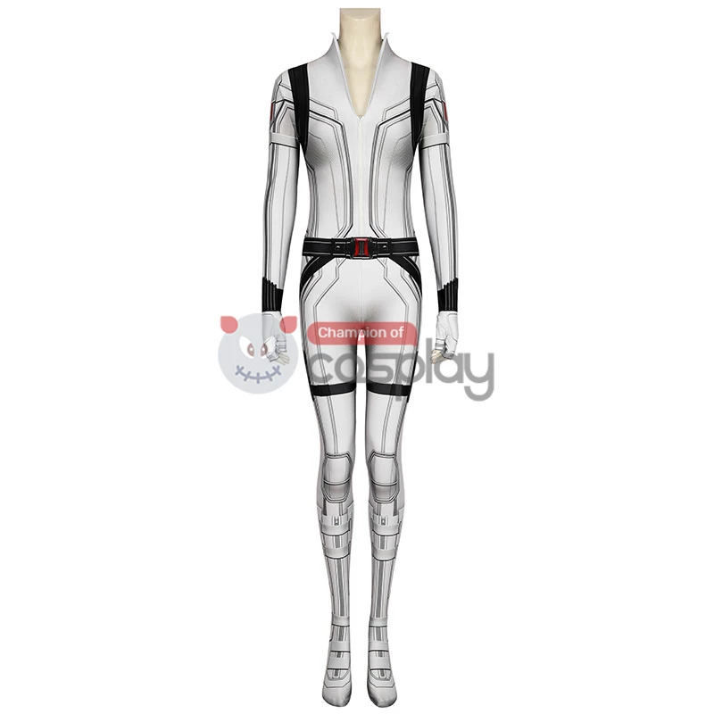 Natasha Romanoff White Jumpsuit 2020 Movie Black Widow Cosplay Costume 4 Natasha Romanoff White Jumpsuit 2020 Movie Black Widow Cosplay Costume - Image 2