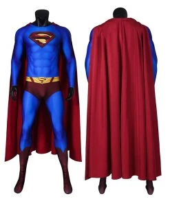 Clark Kent Returns Blue Jumpsuit Polyester Zentai Cosplay Costume