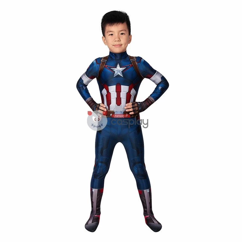 Kids Captain America Costume Avengers: Age Of Ultron Steven Rogers Cosplay Costume 4 Kids Captain America Costume Avengers: Age Of Ultron Steven Rogers Cosplay Costume - Image 2