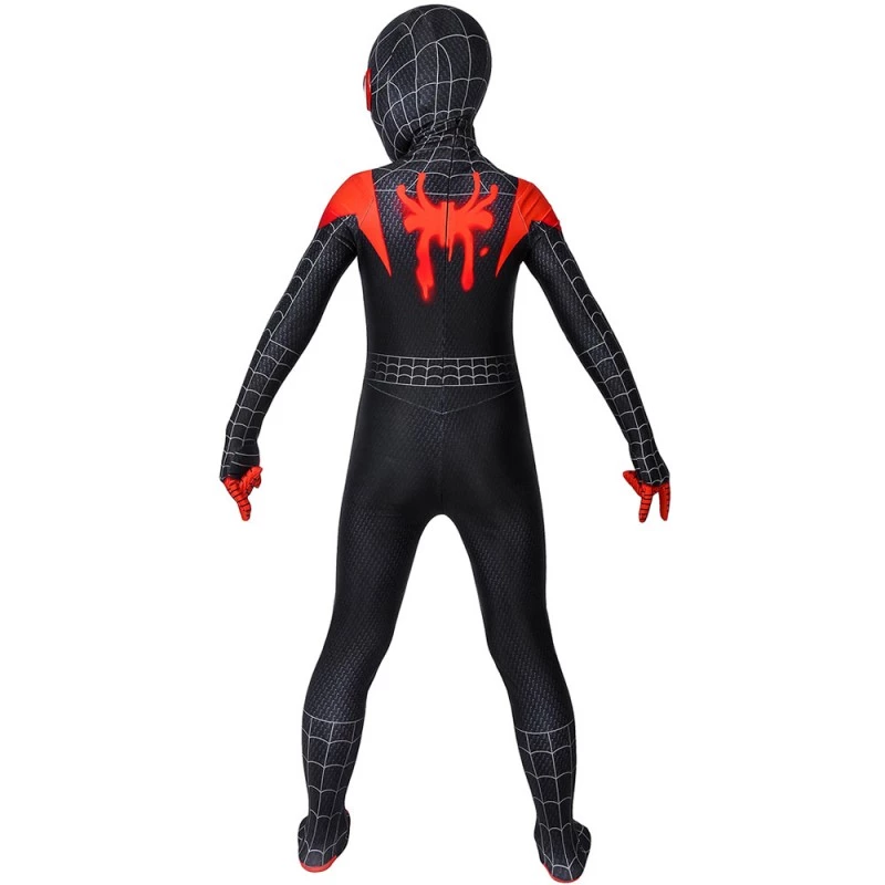 Kids Miles Morales Costume Spider-Man Into the Spider-Verse Cosplay Suit 5 Kids Miles Morales Costume Spider-Man Into the Spider-Verse Cosplay Suit - Image 3