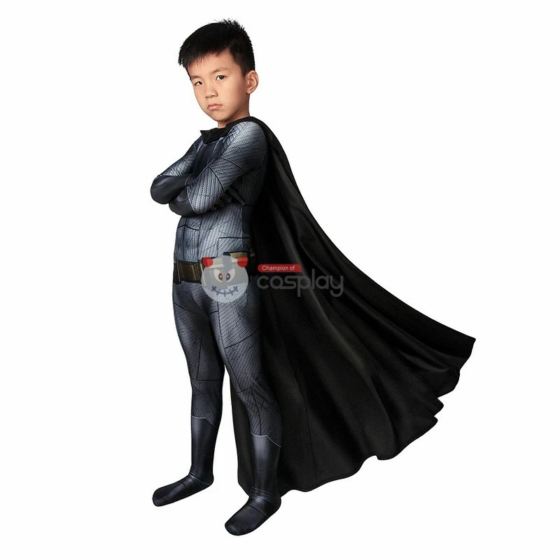 Kids Bruce Wayne Black Zentai Jumpsuit Polyester Cosplay Costume 5 Kids Bruce Wayne Black Zentai Jumpsuit Polyester Cosplay Costume - Image 3
