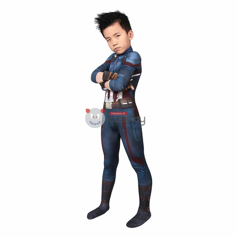 Kids Captain America Costume Avengers Infinity War Steve Rogers Cosplay Costume 5 Kids Captain America Costume Avengers Infinity War Steve Rogers Cosplay Costume - Image 3