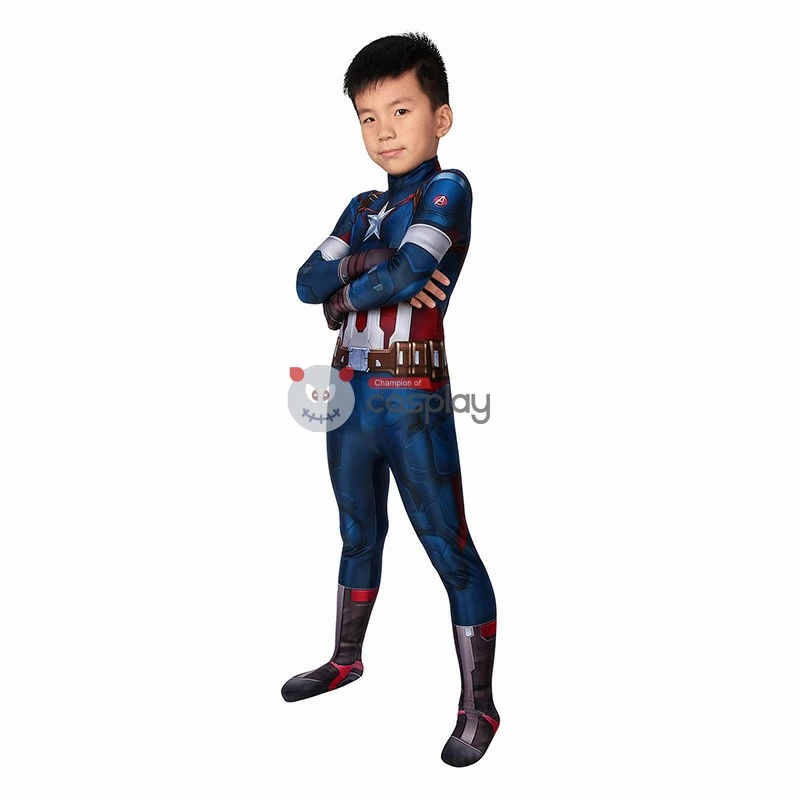 Kids Captain America Costume Avengers: Age Of Ultron Steven Rogers Cosplay Costume 5 Kids Captain America Costume Avengers: Age Of Ultron Steven Rogers Cosplay Costume - Image 3