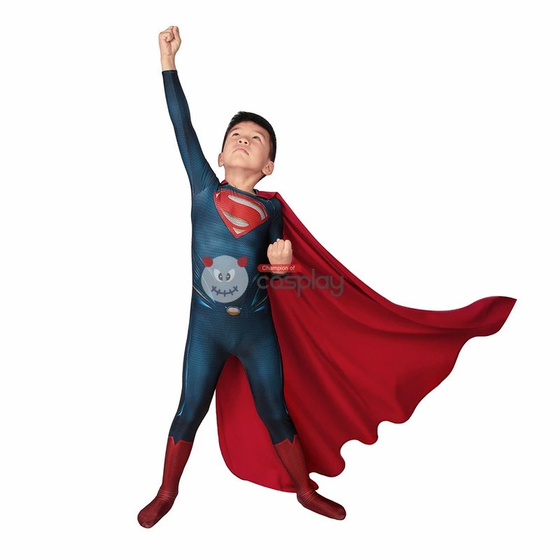 Kids Clark Kent Polyester Costume Zentai Cosplay Suit 5 Kids Clark Kent Polyester Costume Zentai Cosplay Suit - Image 3