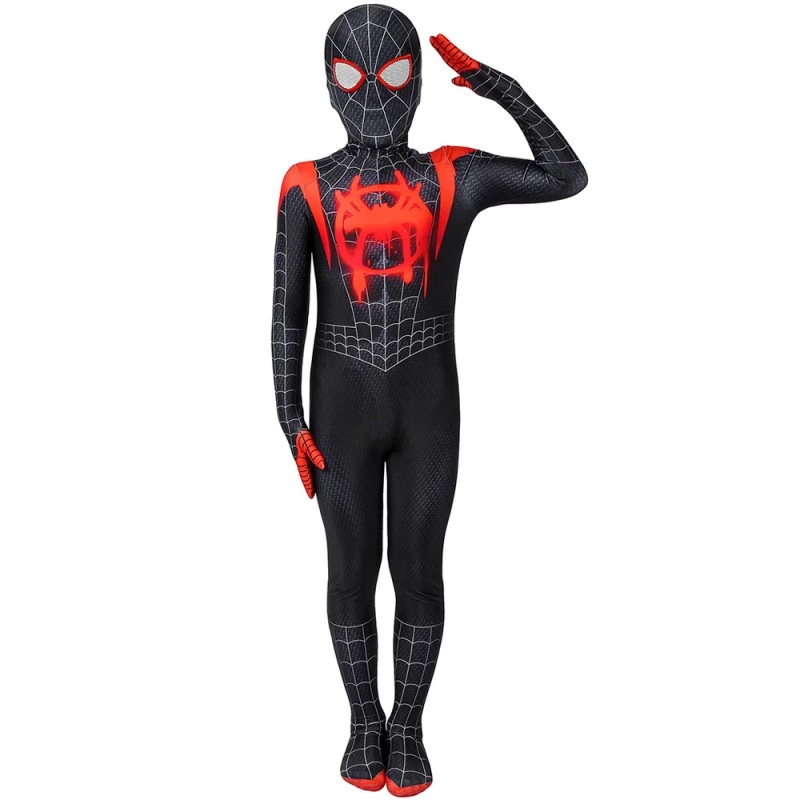 Kids Miles Morales Costume Spider-Man Into the Spider-Verse Cosplay Suit 6 Kids Miles Morales Costume Spider-Man Into the Spider-Verse Cosplay Suit - Image 4
