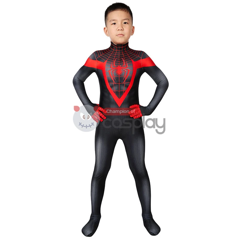 Kids Ultimate Spider Man Cosplay Costume Spiderman PS5 Miles Morales Jumpsuit 6 Kids Ultimate Spider Man Cosplay Costume Spiderman PS5 Miles Morales Jumpsuit - Image 4
