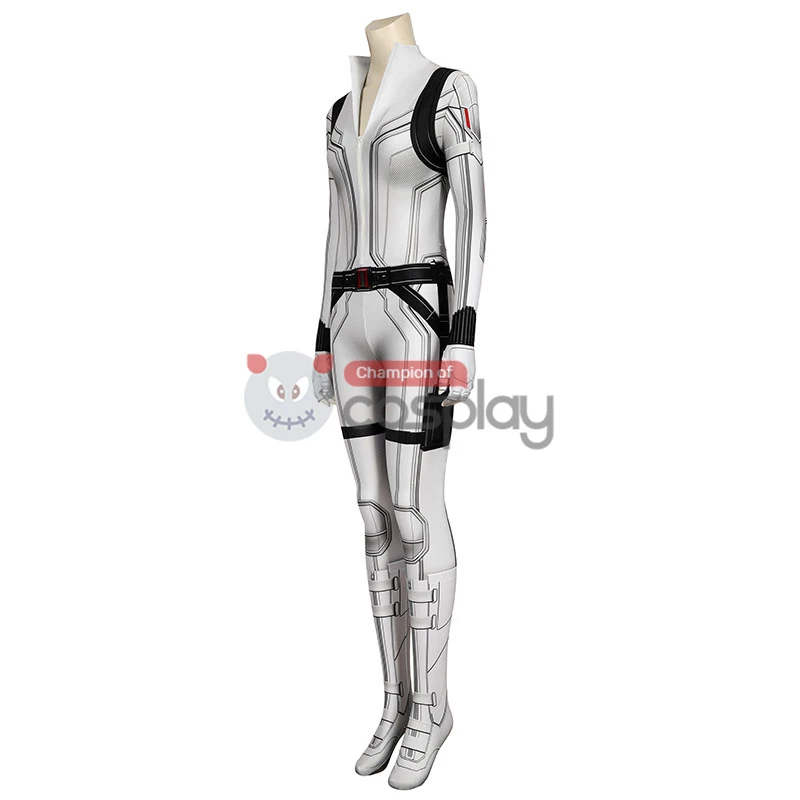 Natasha Romanoff White Jumpsuit 2020 Movie Black Widow Cosplay Costume 6 Natasha Romanoff White Jumpsuit 2020 Movie Black Widow Cosplay Costume - Image 4