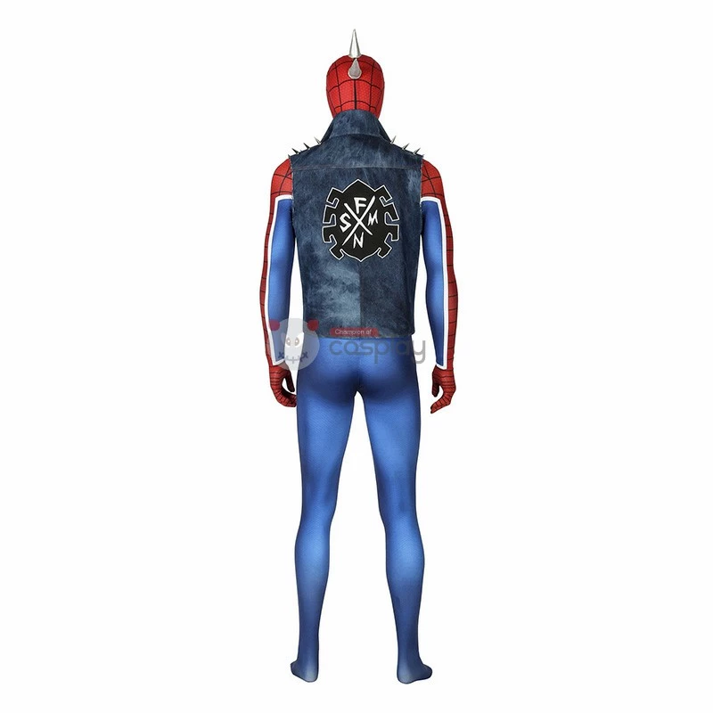 Spider-Punk Costumes Spider-Man PS4 Spider-Punk Cosplay Costumes 6 Spider-Punk Costumes Spider-Man PS4 Spider-Punk Cosplay Costumes - Image 4