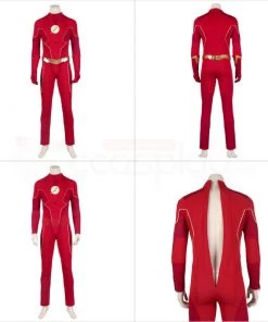 Barry Allen Cosplay Suit Superhero Costumes Golden Boots -Cosplay Sales Store 3 800x800 343
