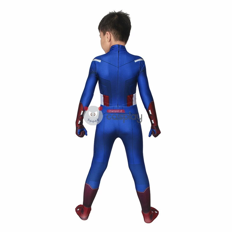 Kids Captain America Costume Avengers 1 Steve Rogers Cosplay Costume 6 Kids Captain America Costume Avengers 1 Steve Rogers Cosplay Costume - Image 4