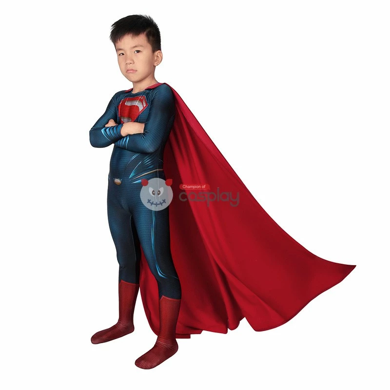 Kids Clark Kent Polyester Costume Zentai Cosplay Suit 6 Kids Clark Kent Polyester Costume Zentai Cosplay Suit - Image 4