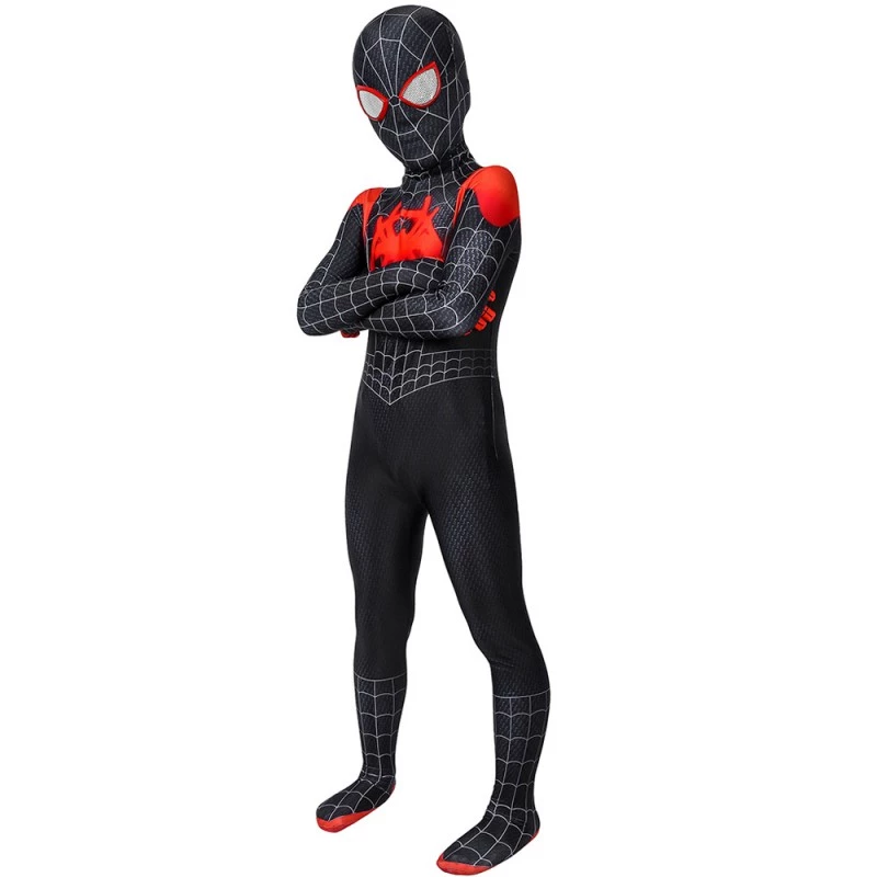 Kids Miles Morales Costume Spider-Man Into the Spider-Verse Cosplay Suit 7 Kids Miles Morales Costume Spider-Man Into the Spider-Verse Cosplay Suit - Image 5
