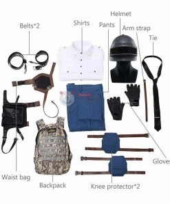 Top Level PUBG White Shirt Cosplay Costume -Cosplay Sales Store 4 800x800 334