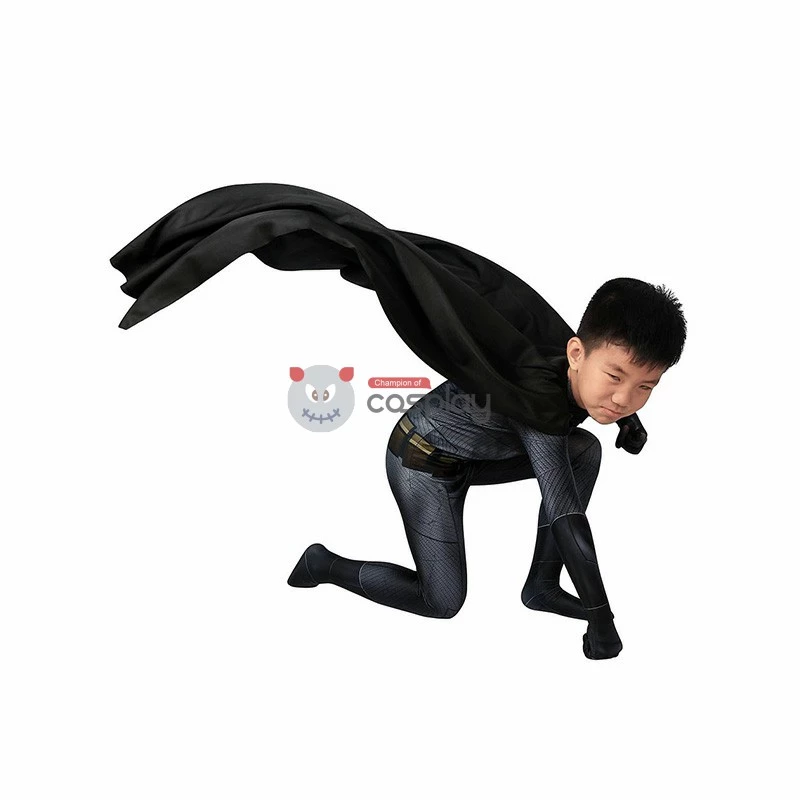 Kids Bruce Wayne Black Zentai Jumpsuit Polyester Cosplay Costume 7 Kids Bruce Wayne Black Zentai Jumpsuit Polyester Cosplay Costume - Image 5