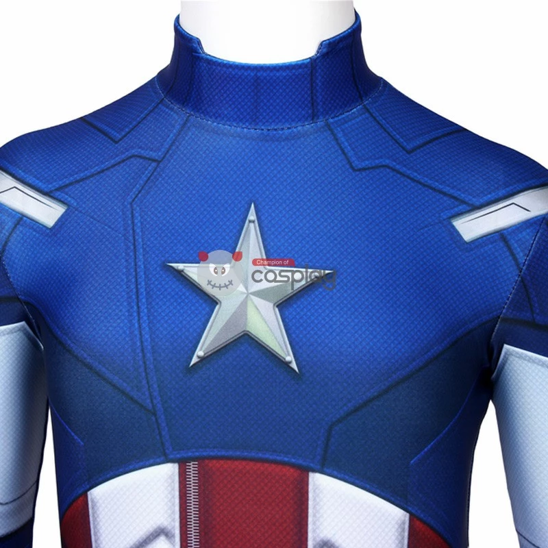 Kids Captain America Costume Avengers 1 Steve Rogers Cosplay Costume 7 Kids Captain America Costume Avengers 1 Steve Rogers Cosplay Costume - Image 5
