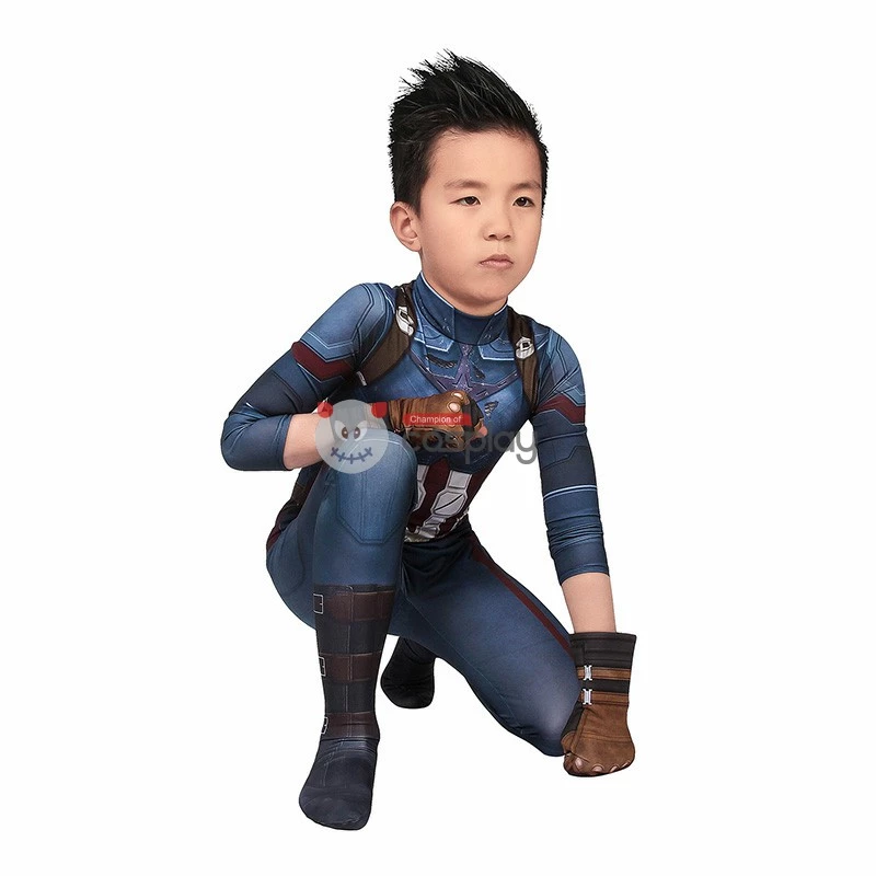 Kids Captain America Costume Avengers Infinity War Steve Rogers Cosplay Costume 7 Kids Captain America Costume Avengers Infinity War Steve Rogers Cosplay Costume - Image 5
