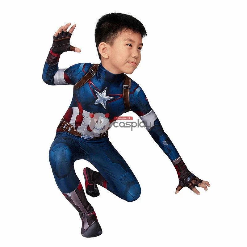 Kids Captain America Costume Avengers: Age Of Ultron Steven Rogers Cosplay Costume 7 Kids Captain America Costume Avengers: Age Of Ultron Steven Rogers Cosplay Costume - Image 5