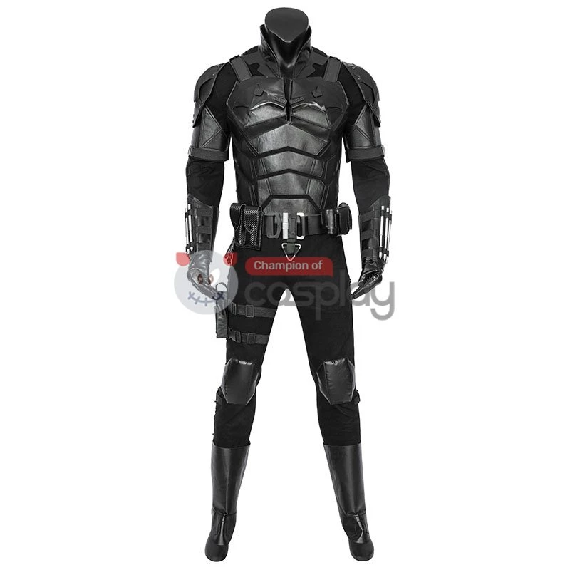 Robert Pattinson Costume 2022 Movie SuperHero Bruce Wayne Cosplay Suit 6 Robert Pattinson Costume 2022 Movie SuperHero Bruce Wayne Cosplay Suit - Image 4