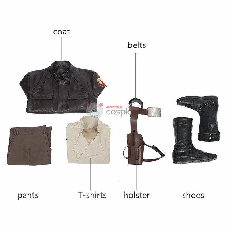 Star Wars 8 The Last Jedi Poe Dameron Cosplay Costume Full Set 8 Star Wars 8 The Last Jedi Poe Dameron Cosplay Costume Full Set - Image 6