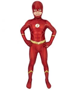 Kids Barry Allen Bodysuit Superhero Red Cosplay Costume -Cosplay Sales Store A0010406 800x800 1