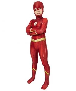 Kids Barry Allen Bodysuit Superhero Red Cosplay Costume -Cosplay Sales Store A0010407 800x800 1