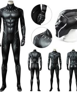 Black Panther Jumpsuit T'Challa Cosplay Costumes