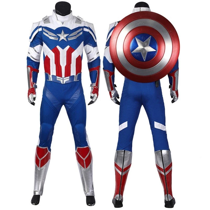 2021 Captain America Sam Wilson Costume New The Falcon and the Winter Soldier Cosplay Suit 2 2021 Captain America Sam Wilson Costume New The Falcon and the Winter Soldier Cosplay Suit