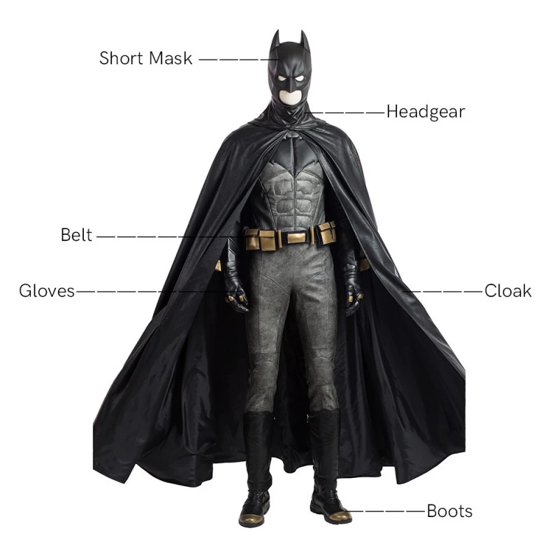 Bruce Wayne Costume Halloween Wayne Cosplay Suit 8 Bruce Wayne Costume Halloween Wayne Cosplay Suit - Image 6
