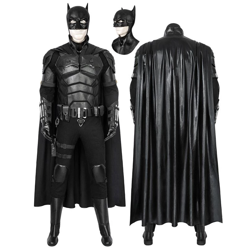Robert Pattinson Costume 2022 Movie SuperHero Bruce Wayne Cosplay Suit 3 Robert Pattinson Costume 2022 Movie SuperHero Bruce Wayne Cosplay Suit